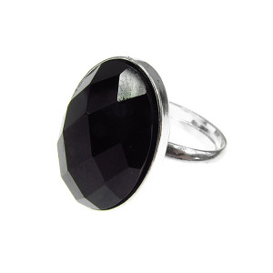 Inel argint reglabil cu onix natural fatetat 18x13 MM
