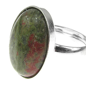 Inel argint reglabil cu unakit natural 18x13 MM