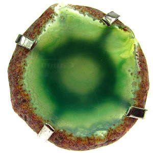 Inel reglabil statement masiv cu agat verde natural 11A