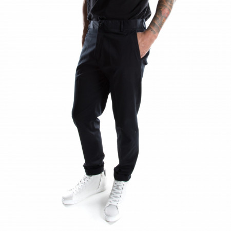 Outfit pantalone tessuto nero uomo