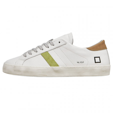 Date sneakers hill low white leather