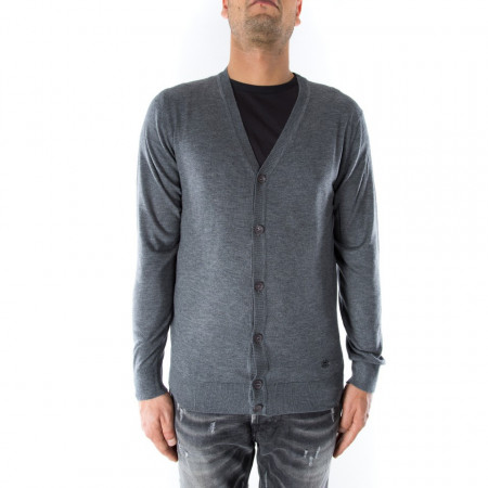 OUTFIT classic cardigan in gray wool