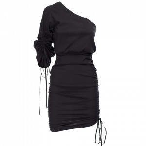 Jijil black one-shoulder sheath dress