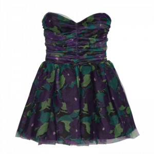 Gaelle short tulle dress with floral print