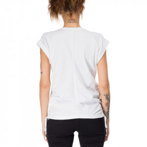 Jijil t-shirt bianca con laccetti laterali