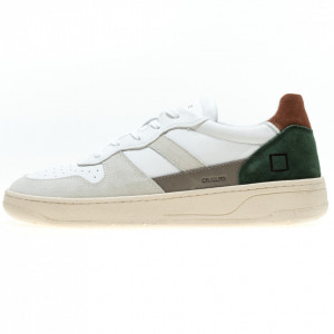 Date court 2.0 man low shoes white and green