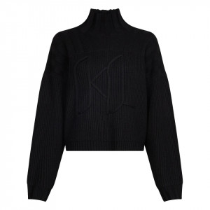 Karl Lagerfeld maglione collo alto nero