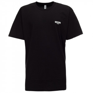 Moschino t-shirt nera logo bianco