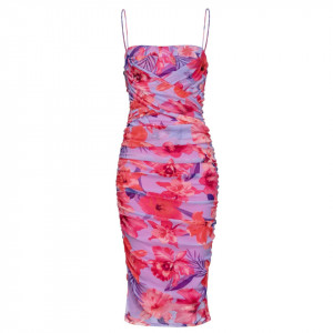 Pinko flower pattern longuette dress