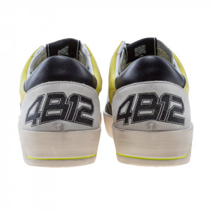 4B12 sneakers basse Kyle bianco e giallo