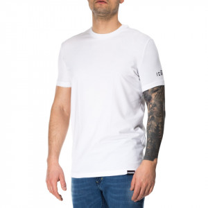 Dsquared2 tshirt bianca logo nero