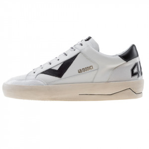 4B12 black and white Kyle low sneakers