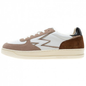 Moa white and beige man low sneakers