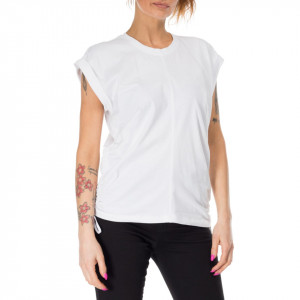 Jijil t-shirt bianca con laccetti laterali
