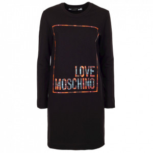 Love Moschino abito corto in felpa nero