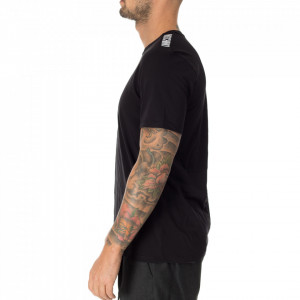 Moschino-t-shirt-nera-stripe-logo