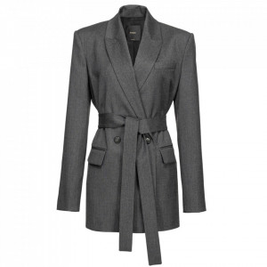 Pinko gray wool flannel jacket