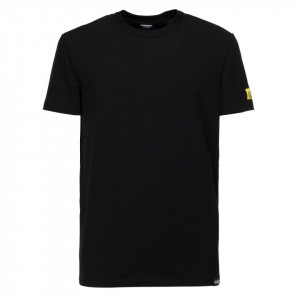 Dsquared2 tshirt nera patch gialla