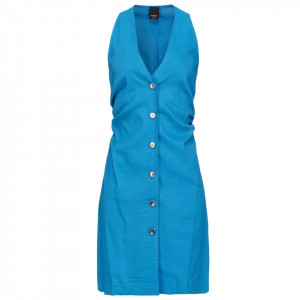 Pinko light blue linen dress