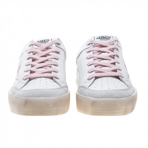 4B12 sneakers basse donna Kyle bianco e rosa