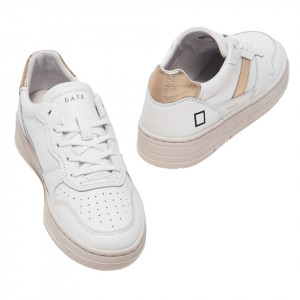 Date sneakers Court 2.0 donna white gold 