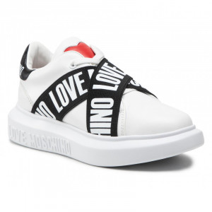 Love Moschino sneakers platform donna bianche