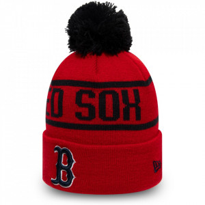 Caciula New Era Striped Cuff Bobble Knit Boston Red Sox