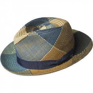 Palarie Bailey of Hollywood Giger Panama Fedora Breezy Plaid