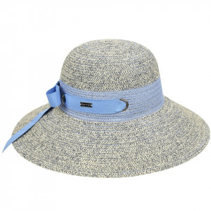 Palarie Betmar Jasmine Braided Wide Brim Charcoal