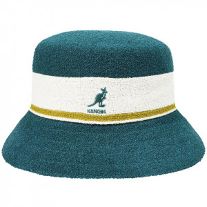 Palarie Kangol Bermuda Stripe Bucket Verde