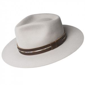 Palarie Bailey of Hollywood Delmark Elite Fedora Alb