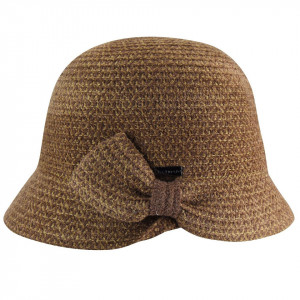 Palarie Betmar Emelia Braided Cloche Camel