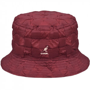Palarie Kangol Pucker Check Bucket Rosu Bordo