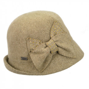 Palarie Betmar Betty Cloche Camel