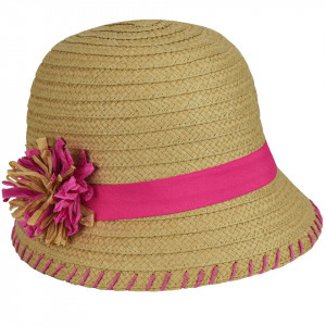 Palarie Betmar Kiki Braided Cloche Honey