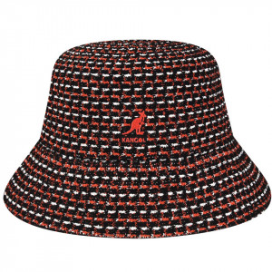 Palarie Kangol Maze Jacquard Bucket Negru