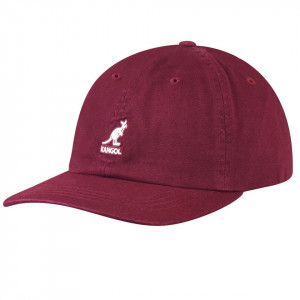 Sapca Kangol Washed Cotton Adjustable Baseball Rosu Bordo
