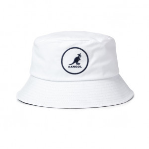 Palarie alba Kangol Cotton Bucket