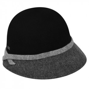 Palarie Betmar Colette Colorblock Cloche Negru