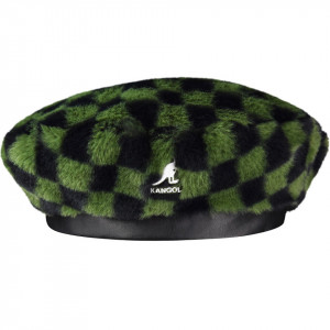 Bereta Kangol Faux Fur Check Verde