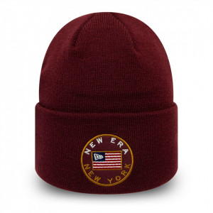 Caciula New Era Flagged Stone Cuff Knit Rosu Bordo