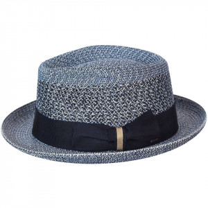 Palarie Bailey of Hollywood Wilshire Braided Fedora Albastru