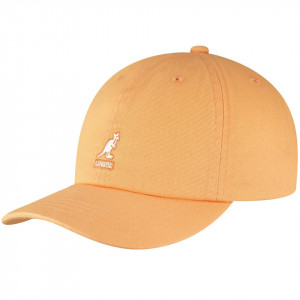 Sapca Kangol Washed Cotton Adjustable Baseball Portocaliu