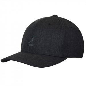 Sapca Kangol Wool Flexfit Baseball Dark Heather Grey
