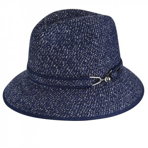 Palarie Betmar Hudson Fedora Bleumarin