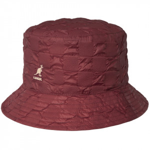 Palarie Kangol Pucker Check Bucket Red Velvet