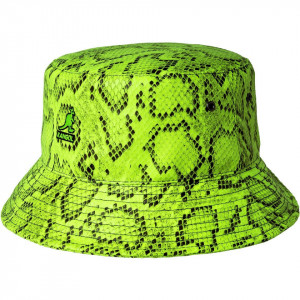 Palarie Kangol Snakeskin Bucket Verde
