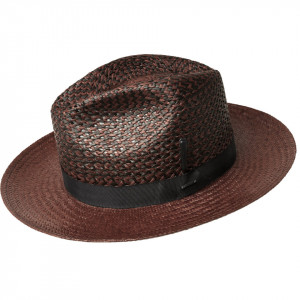 Palarie Bailey of Hollywood Stallworth Panama Fedora Deep Red
