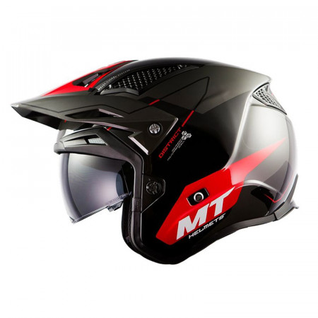 MT Helmets - DISTRICT SUMMIT [sun visor] - negru / rosu