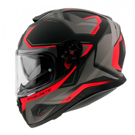 MT Helmets - THUNDER 3 Turbine [sun visor] C5 - negru mat / rosu